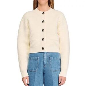 Ines Textured Knit Cardigan Sweater